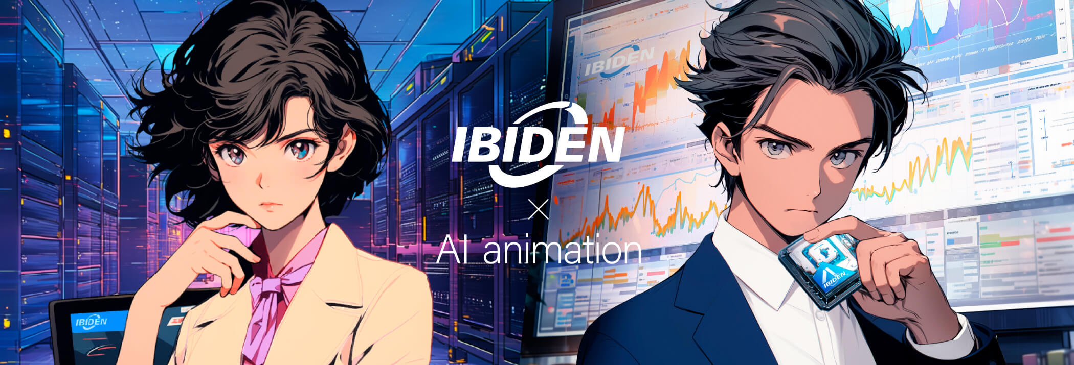 IBIDEN×AI animation banner